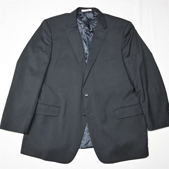 Joseph‎ Abboud 48L Gray Superfine 100% Wool Mens Blazer Sport Coat Jacket - Picture 1 of 12